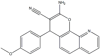2-Amino-4-(4-methoxyphenyl)-4H-pyrano[3,2-h]quinoline-3-carbonitrile 结构式