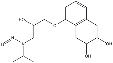 5-[3-(Isopropylnitrosoamino)-2-hydroxypropoxy]-1,2,3,4-tetrahydronaphthalene-2,3-diol 结构式