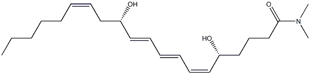 (5R,6Z,8E,10E,12S,14Z)-5,12-Dihydroxy-N,N-dimethyl-6,8,10,14-icosatetrenamide 结构式