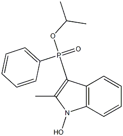 3-[Phenyl(isopropoxy)phosphinyl]-2-methyl-1-hydroxy-1H-indole 结构式