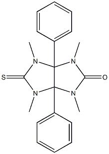 3a,6a-Diphenyl-1,3,4,6-tetramethyl-3,3a,4,5,6,6a-hexahydro-5-thioxoimidazo[4,5-d]imidazol-2(1H)-one 结构式