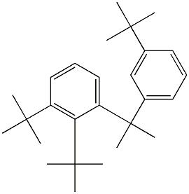 2-(2,3-Di-tert-butylphenyl)-2-(3-tert-butylphenyl)propane 结构式