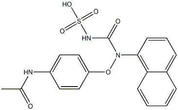 p-Acetaminophenyloxynaphthylurea sulfonic acid 结构式