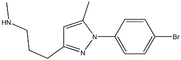 1-(4-Bromophenyl)-3-[3-(methylamino)propyl]-5-methyl-1H-pyrazole 结构式