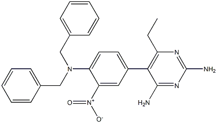 2,4-Diamino-6-ethyl-5-(3-nitro-4-(dibenzylamino)phenyl)pyrimidine 结构式