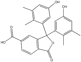 1,3-Dihydro-1,1-bis(5-hydroxy-2,3-dimethylphenyl)-3-oxoisobenzofuran-6-carboxylic acid 结构式