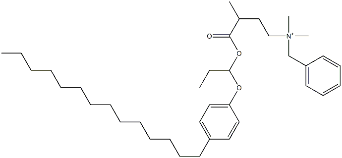N,N-Dimethyl-N-benzyl-N-[3-[[1-(4-tetradecylphenyloxy)propyl]oxycarbonyl]butyl]aminium 结构式