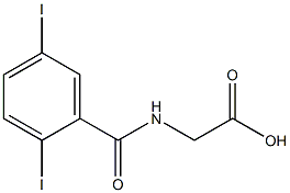 (2,5-Diiodobenzoyl)aminoacetic acid 结构式