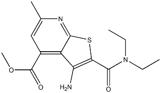 2-[[Diethylamino]carbonyl]-3-amino-6-methylthieno[2,3-b]pyridine-4-carboxylic acid methyl ester 结构式