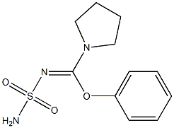 N-Sulfamoyl[phenoxy(pyrrolidin-1-yl)methan]imine 结构式