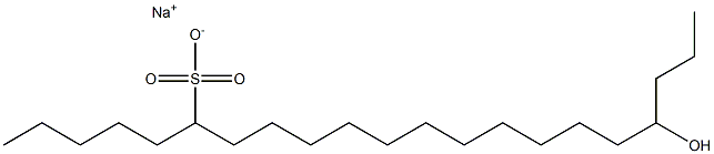 18-Hydroxyhenicosane-6-sulfonic acid sodium salt 结构式