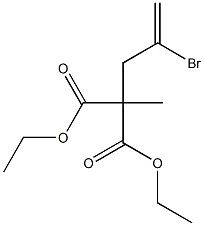 2-Methyl-2-(2-bromo-2-propenyl)malonic acid diethyl ester 结构式