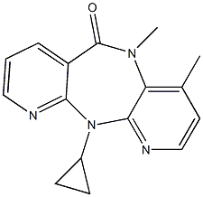 4,5-Dimethyl-11-cyclopropyl-5,11-dihydro-6H-dipyrido[3,2-b:2',3'-e][1,4]diazepine-6-one 结构式
