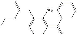 2-Amino-3-benzoylbenzeneacetic acid ethyl ester 结构式