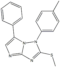 2-(Methylthio)-6-phenyl-1-(4-methylphenyl)-1H-imidazo[1,2-b][1,2,4]triazole 结构式