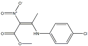 3-(4-Chloroanilino)-2-nitrocrotonic acid methyl ester 结构式