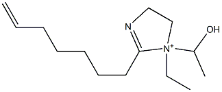 1-Ethyl-2-(6-heptenyl)-1-(1-hydroxyethyl)-2-imidazoline-1-ium 结构式