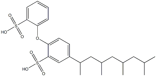 5-(1,3,5,7-Tetramethyloctyl)-[2,2'-oxybisbenzenesulfonic acid] 结构式