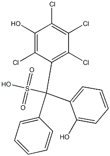 (2,4,5,6-Tetrachloro-3-hydroxyphenyl)(2-hydroxyphenyl)phenylmethanesulfonic acid 结构式