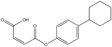 Maleic acid hydrogen 1-(p-cyclohexylphenyl) ester 结构式