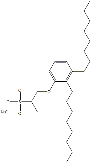 1-(2,3-Dioctylphenoxy)propane-2-sulfonic acid sodium salt 结构式