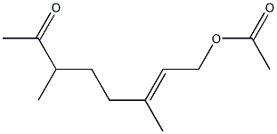 (E)-8-Acetoxy-3,6-dimethyl-6-octen-2-one 结构式