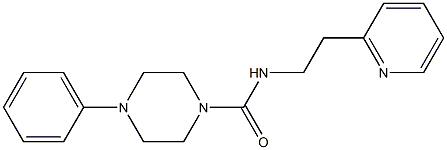 4-Phenyl-N-[2-(2-pyridinyl)ethyl]piperazine-1-carboxamide 结构式