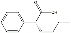 [R,(-)]-2-Phenylhexanoic acid 结构式