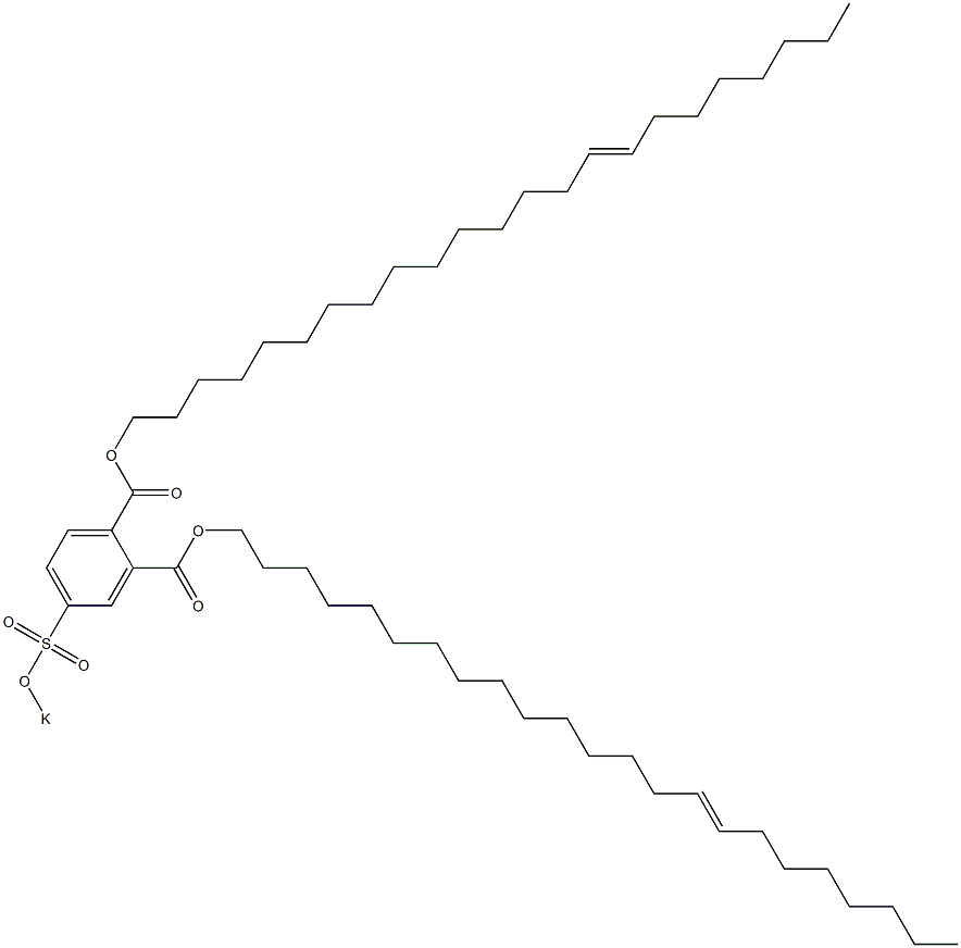 4-(Potassiosulfo)phthalic acid di(15-tricosenyl) ester 结构式