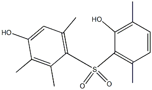 2',4-Dihydroxy-2,3,3',6,6'-pentamethyl[sulfonylbisbenzene] 结构式