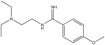 N-[2-(Diethylamino)ethyl]-4-methoxybenzamidine 结构式