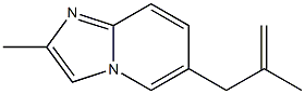 2-Methyl-6-(2-methylenepropyl)imidazo[1,2-a]pyridine 结构式