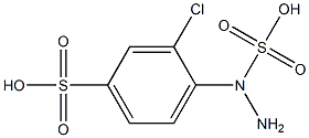 3-Chloro-4-(2-sulfohydrazino)benzenesulfonic acid 结构式