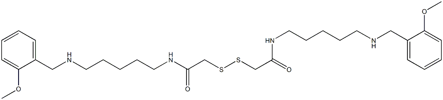 N,N'-Bis[5-[(2-methoxybenzyl)amino]pentyl][2,2'-dithiobis(ethanamine)] 结构式