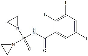 N-[Bis(1-aziridinyl)phosphinyl]-2,3,5-triiodobenzamide 结构式