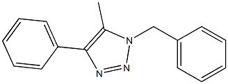 1-Benzyl-4-phenyl-5-methyl-1H-1,2,3-triazole 结构式