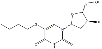 5-[Butylthio]-2'-deoxyuridine 结构式