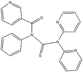 3,3-Di(2-pyridyl)-1-(3-pyridylcarbonyl)-1-phenylthiourea 结构式