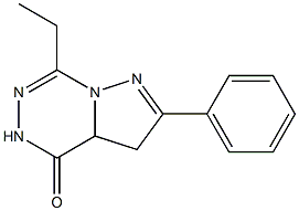 3,3a-Dihydro-2-phenyl-7-ethylpyrazolo[1,5-d][1,2,4]triazin-4(5H)-one 结构式