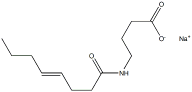 4-(4-Octenoylamino)butyric acid sodium salt 结构式