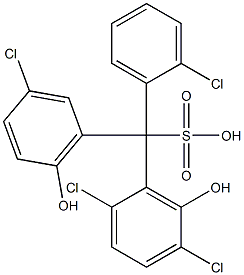 (2-Chlorophenyl)(3-chloro-6-hydroxyphenyl)(2,5-dichloro-6-hydroxyphenyl)methanesulfonic acid 结构式