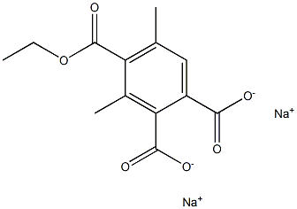 4-Ethoxycarbonyl-3,5-dimethylphthalic acid disodium salt 结构式