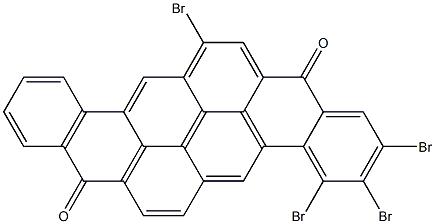2,3,4,14-Tetrabromo-8,16-pyranthrenedione 结构式