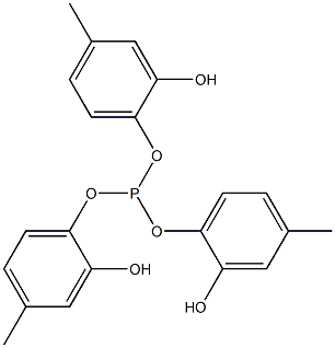 Phosphorous acid tri(2-hydroxy-4-methylphenyl) ester 结构式