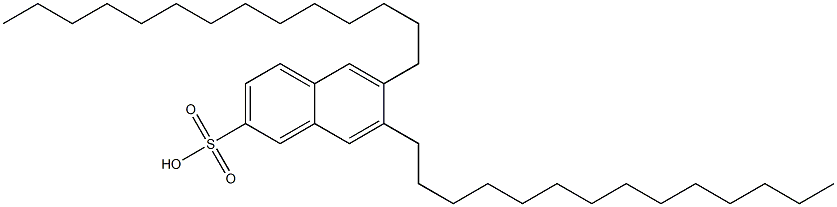 6,7-Ditetradecyl-2-naphthalenesulfonic acid 结构式