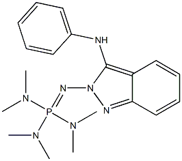 3-Phenylamino-2-[tris(dimethylamino)phosphoranylideneamino]-2H-indazole 结构式