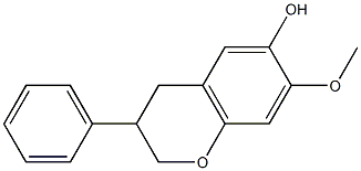 3-(Phenyl)-6-hydroxy-7-methoxychroman 结构式