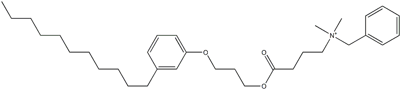 N,N-Dimethyl-N-benzyl-N-[3-[[3-(3-undecylphenyloxy)propyl]oxycarbonyl]propyl]aminium 结构式