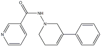 N-[(3-Phenyl-1,2,5,6-tetrahydropyridin)-1-yl]pyridine-3-carboxamide 结构式