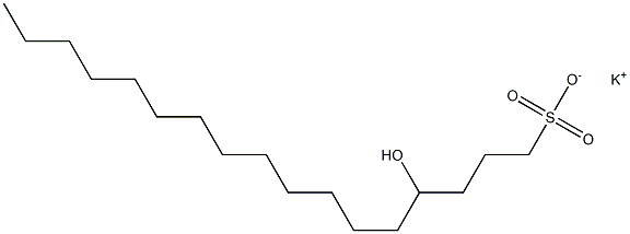 4-Hydroxyheptadecane-1-sulfonic acid potassium salt 结构式